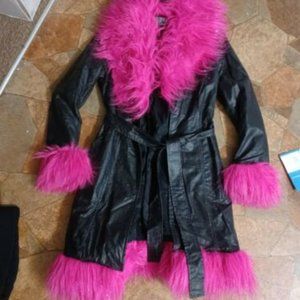 ISO DON'T BUY Lip Service Pink Tinsel fur coat
